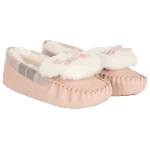Barbour Womens Darcie Slippers Pink Suede 4