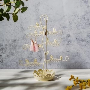 Sass & Belle Flowery Earring Stand- Cream