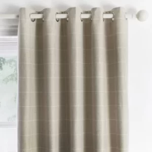 Appletree Loft Windsor Check Natural Eyelet Curtains Natural