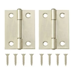 Lightweight Brass effect Metal Butt hinge Pack of 2