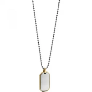 Mens Fred Bennett Two-tone steel/gold plate Dog Tag Necklace