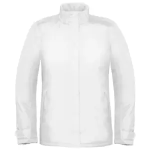 B&C Womens/Ladies Premium Real+ Windproof Waterproof Thermo-Isolated Jacket (S) (White)