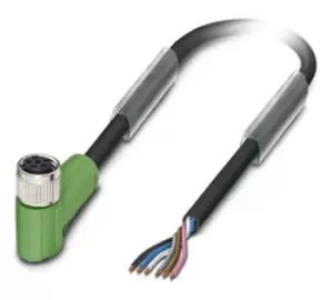 Phoenix Contact Sac-6P- 1,5-Pur/m 8Fr Sensor Cord, 6P, M8 Rcpt-Free End, 1.5M