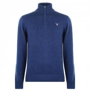 Gant Gant Cotton Half Zip Jumper - Indigo 487