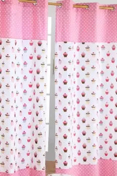 Cupcakes Ready Made Eyelet Curtain Pair