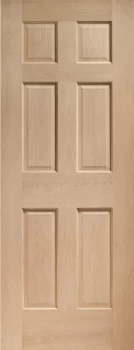 Wickes Ludlow Internal 6 Panel Oak Veneer Fire Door - 1981x686mm