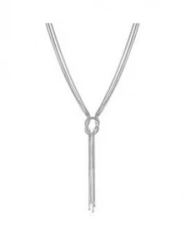 Simply Silver Slinky Knot Lariat Necklace