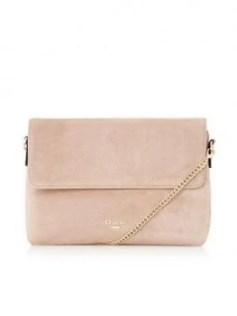 Dune London Beliza Suede Crossbody Bag - Blush