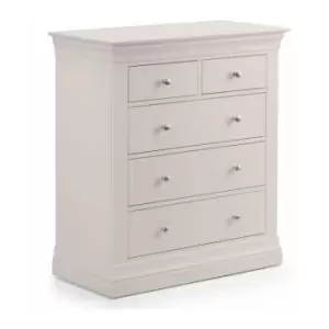 Clermont Traditional Style Grey Lacquer Solid Pine 3+2 Drawer Chest