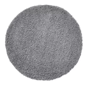 Think Rugs Vista Round Rug Plain 2236 Grey 133X133cm