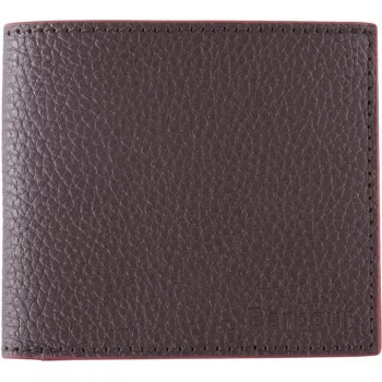 Barbour Grain Leather Billfold Wallet - Black