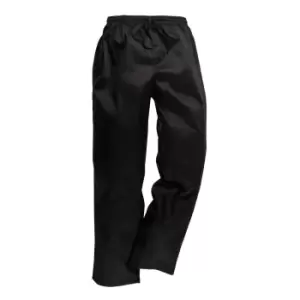 Portwest C070 Drawstring Chef Trousers Black Extra Small 31"