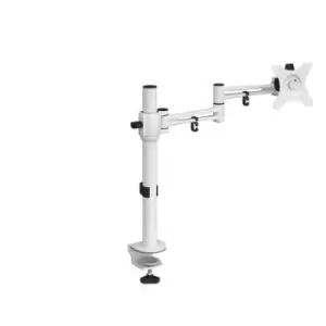 Luna single flat screen monitor arm - white