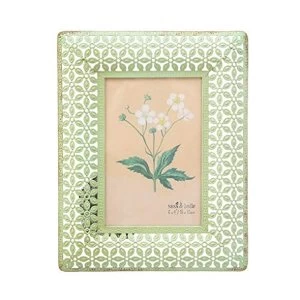 Sass & Belle Green Metal Floral Frame