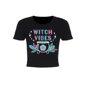 Grindstore Womens/Ladies Witch Vibes Crop Top (XL) (Black)