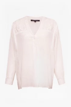 French Connection Avea Fleur Lace Shirt Pink