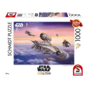 Thomas Kinkade: Disney Star Wars The Mandalorian - The Escort 1000 Piece Jigsaw Puzzle