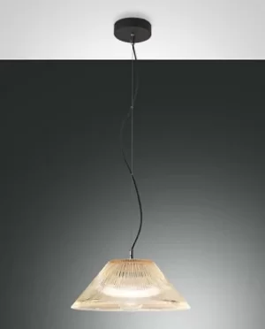 Salento Dome Pendant Ceiling Lights Amber Glass, E27