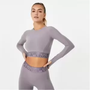 Everlast Seamless Long Sleeve Crop Top - Purple