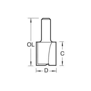 Trend 4/25X1/2 2 Flute Cutter 17 Mm Dia.