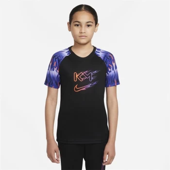 Nike Kylian Mbappe Football Top Junior - Black/Pink