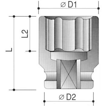 3/4' Whit Deep Impact Skt 1 Sq Dr - Kennedy