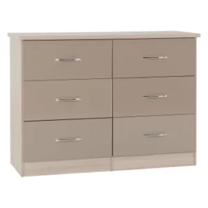 Nevada Oyster 6 Drawer Chest Cream