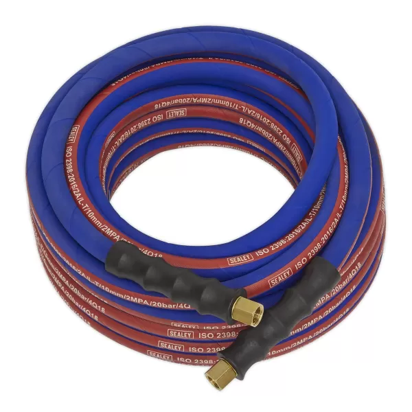 Sealey AH10R Air Hose 10mtr x &#216;8mm with 1/4BSP Unions Extra Heavy-Duty