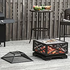 SQUARE FIRE PIT METAL