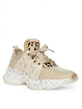 Steve Madden Mescal Trainer - Gold Print, Taupe, Size 6, Women