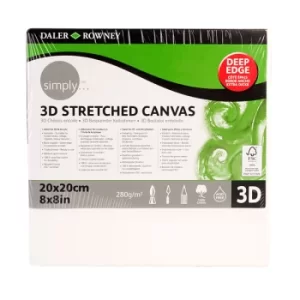 Daler Rowney 3D Stretched Canvas 20x20x4cm