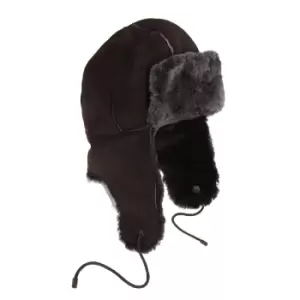 Eastern Counties Leather Womens/Ladies Bourn Sheepskin Pilot Hat (M) (Brown/Tipped)