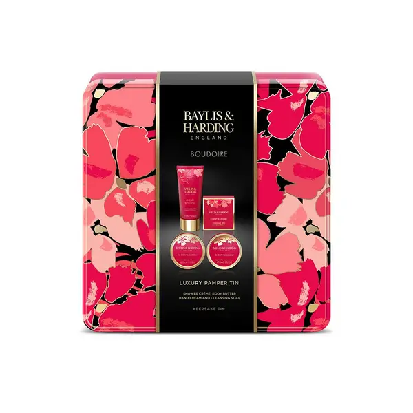 Baylis & Harding Bodoire Cherry Blossom Luxury Pamper Tin Set 4 x 50ml