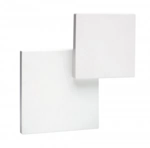 Wall Light Squares 5W LED 3000K Matt White, 285lm,