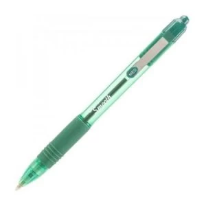 Zebra Z-Grip Smooth Ballpoint Pen Medium 1.0mm Tip 0.7mm Line Green - Pack of 12 Pens