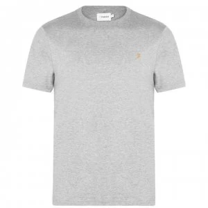 Farah Vintage Denny Short Sleeve Tee - Rain Hthr 080