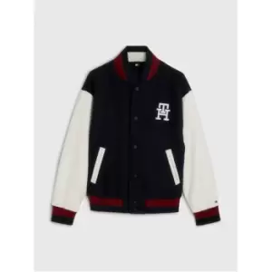 Tommy Hilfiger Monogram Varsity Bomber - Blue