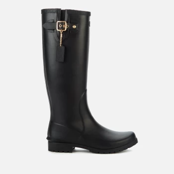 Coach Womens Riley Tall Wellies - Black - UK 5