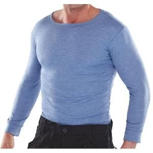 Click Workwear Vest Long Sleeve Thermal Lightweight 3XL Blue Ref