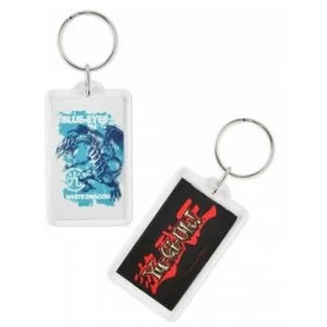 Yu Gi Oh Dragon Lucite Keyring with Blue Eyes