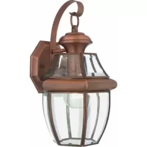 Loops - Outdoor IP44 Wall Light Sconce Aged Copper LED E27 100W Bulb Outside External