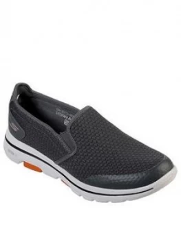 Skechers Gowalk 5 Slip On Trainers - Charcoal, Size 8, Men