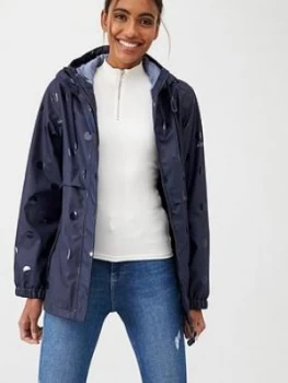 Trespass Farewell Spotty Waterproof Jacket - Navy Size M Women