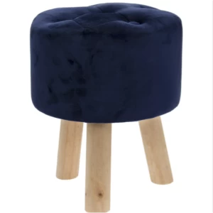 Blue Velvet Stool By Lesser & Pavey