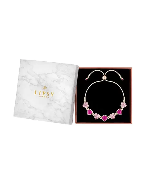 Lipsy Pink Heart Bracelet