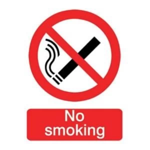 No smoking Self-adhesive labels (H)200mm (W)150mm