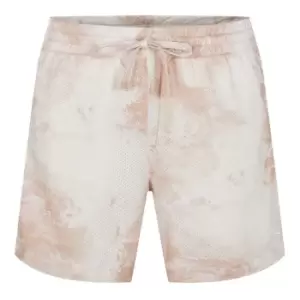 Reebok Cl Summer Retreat Mesh All Over Print Shorts - Beige