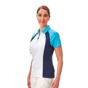 Under Par Zip Golf Polo Ladies - White