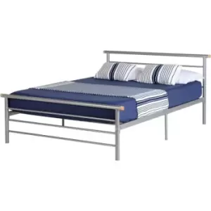 Seconique Orion Metal Bed Silver 4ft Small Double