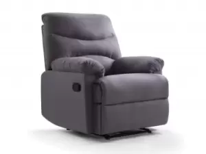 LPD Regency Grey Faux Suede Recliner Armchair